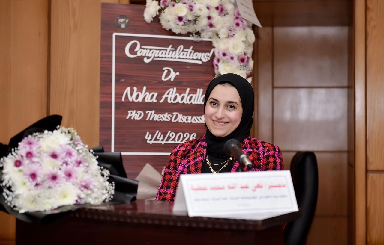 انطلاق المناقشة العلنية لرسالة الدكتوراة للماجستير/ نهى عبدالله محمد عطية – المدرس المساعد بقسم الميكروبيولوجيا والمناعة بصيدلة طنطا