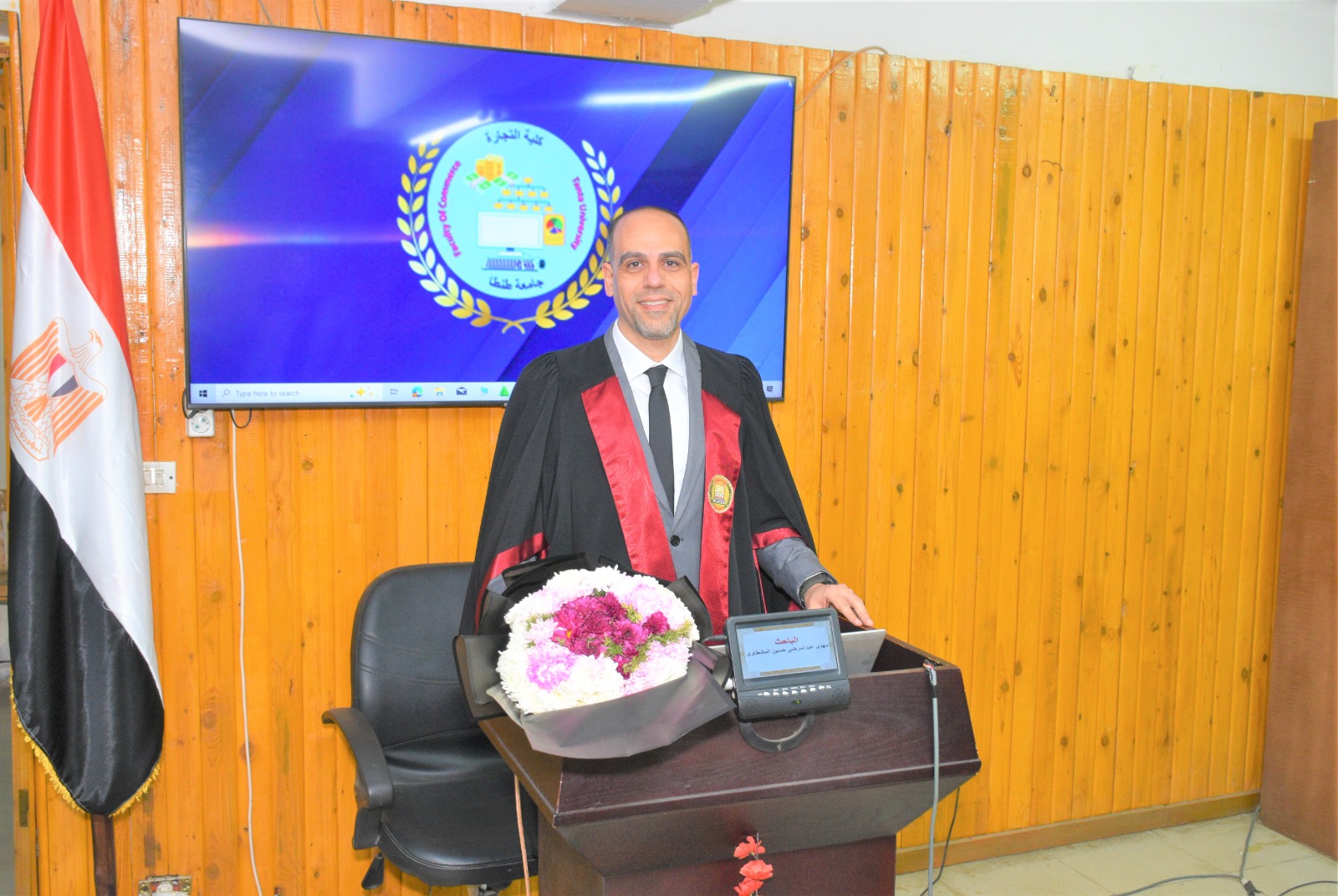 مناقشة مشروع البحث للماجستير المهني فى ادارة الاعمال تخصص (التسويق لغة) للباحث : مهدى عبدالمرضى حسين المشطاوى