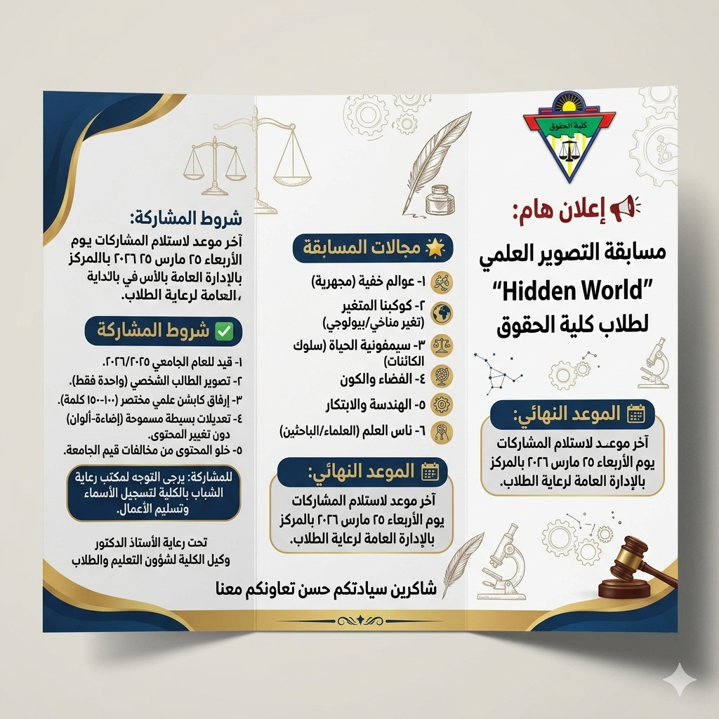 📢 إعلان هام: مسابقة التصوير العلمي 