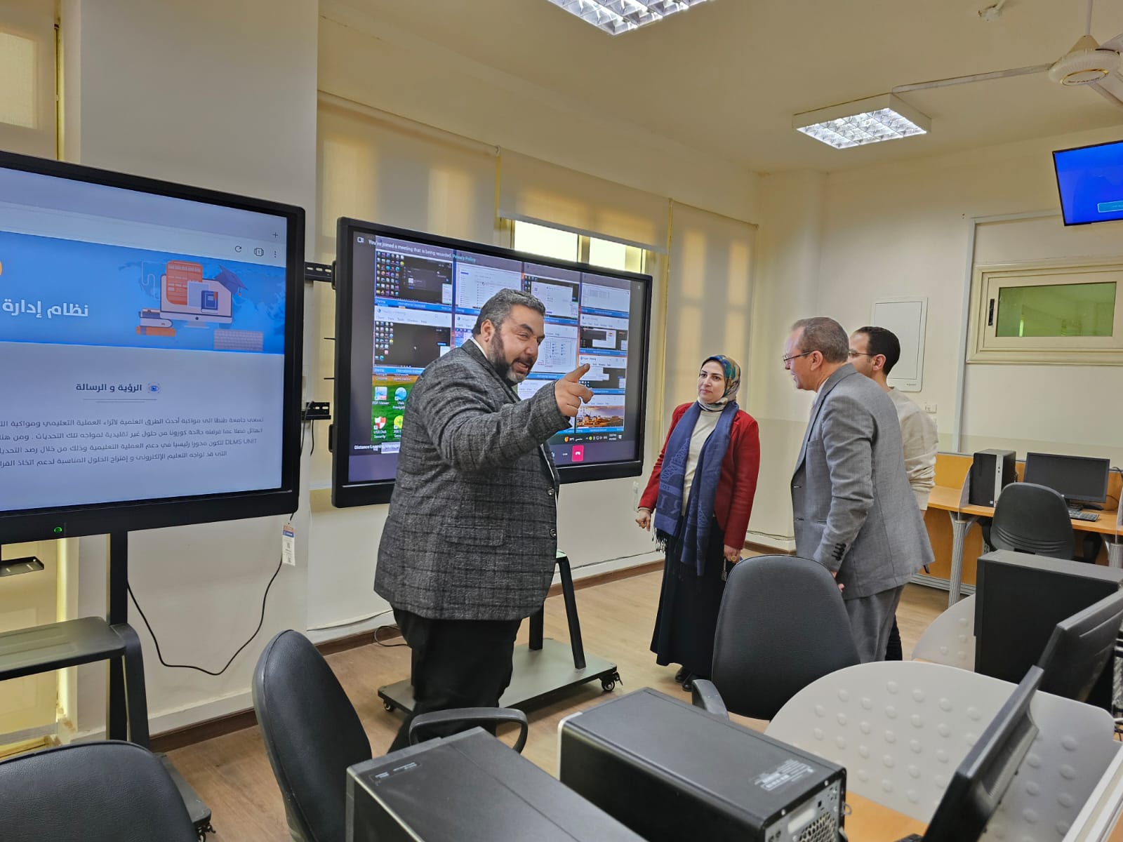 نائب رئيس جامعة طنطا يتفقد وحدة 