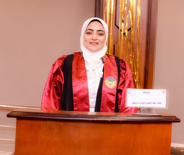 مناقشة رسالة الماجستير للباحثة هناء عبد العزيز فوزي درويش بقسم المكتبات بآداب طنطا
