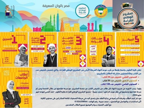 الاعلان عن موعد انتهاء المرحلة الأولى من المشروع الوطني للقراءة