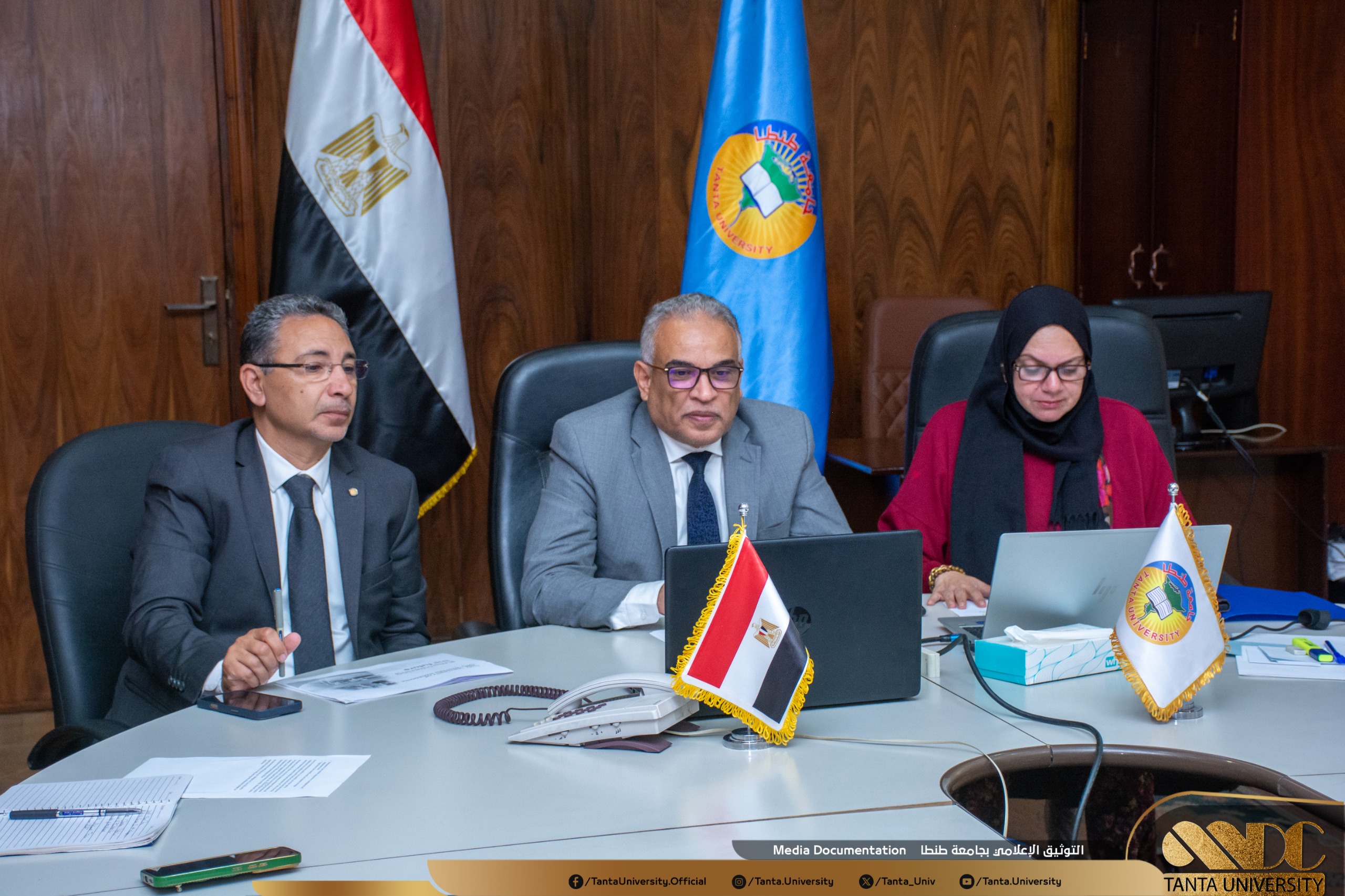 جامعة طنطا تناقش شراكة أكاديمية وبحثية شاملة مع جامعة مقدونيا الغربية باليونان