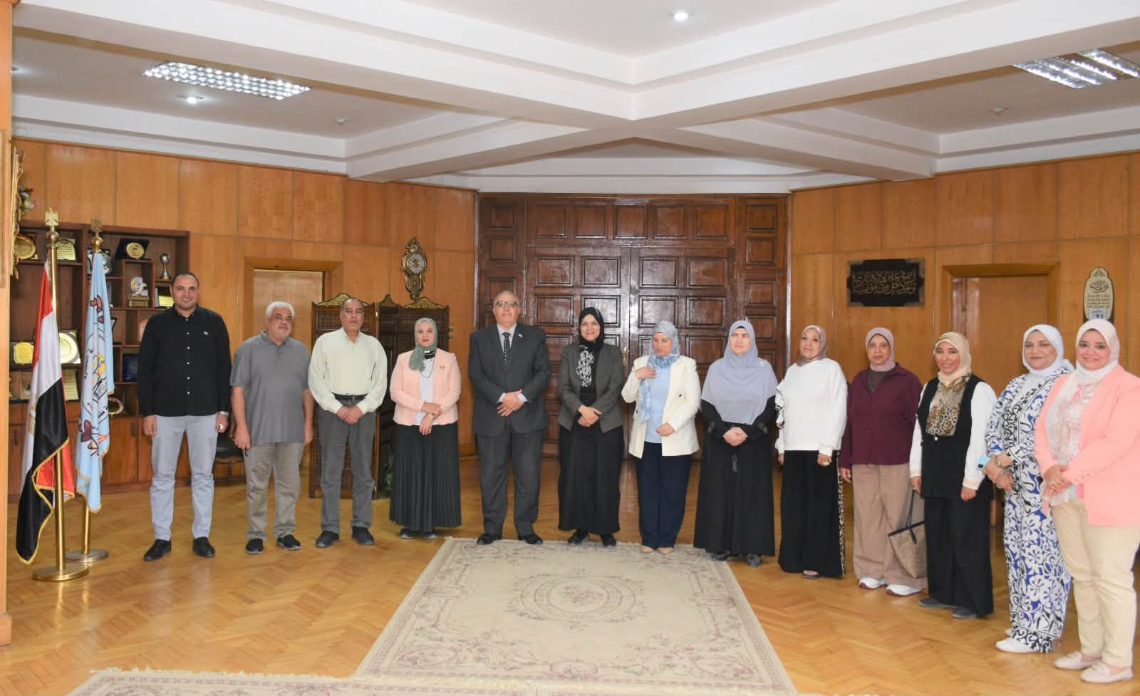 زيارة وحدة ضمان الجودة بالجامعة لمتابعة الاستعدادات النهائية لملفات الاعتماد المؤسسي والبرامجي بتجارة طنطا